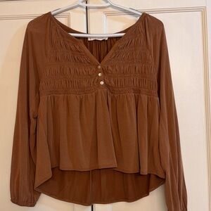 Lucky Brand Brown Blouse with Button Detail
